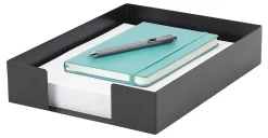Realspace™ Metal Letter Tray With Antimicrobial Treatment, Letter Size, Black