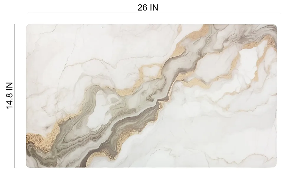 Realspace™ Modern Desk Pad, 14-3/4" x 26", 30% Recycled, Natural Marble