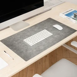Realspace⢠Modern Desk Pad, 14-3/4" x 26", 30% Recycled, Gray