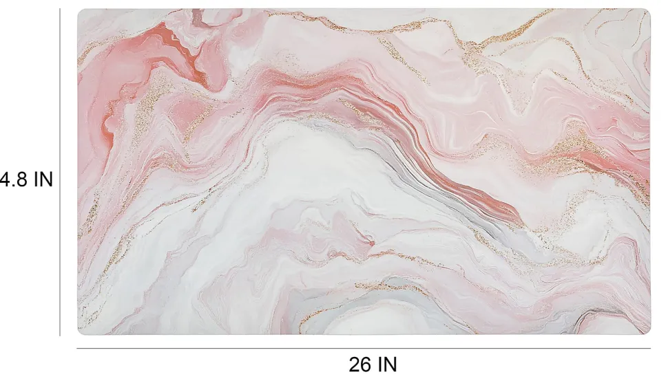 Realspace™ Modern Desk Pad, 14-3/4" x 26", 30% Recycled, Pink Multi Swirl