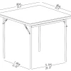 Realspace® Molded Plastic Top Folding Card Table, Black
