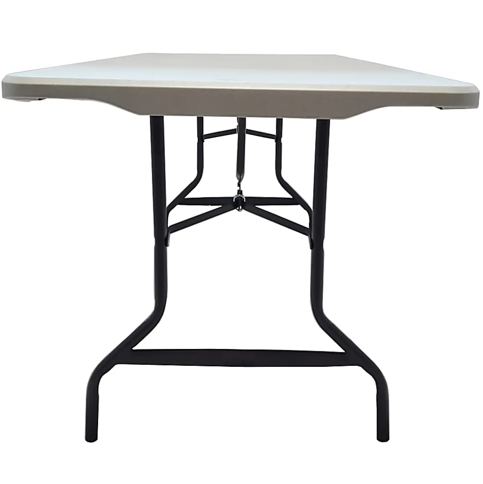 Realspace® Molded Plastic Top Folding Table, 29"H x 72"W x 30"D, Gray Granite