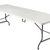Realspace® Molded Plastic Top Folding Table, 29"H x 96"W x 30"D, Platinum