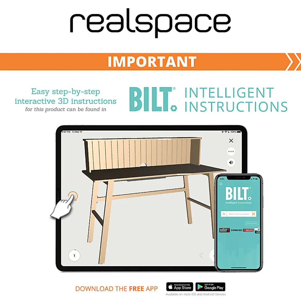 Realspace® Nashira 52"W Computer Desk With Detachable Hutch, Light Oak/Gray