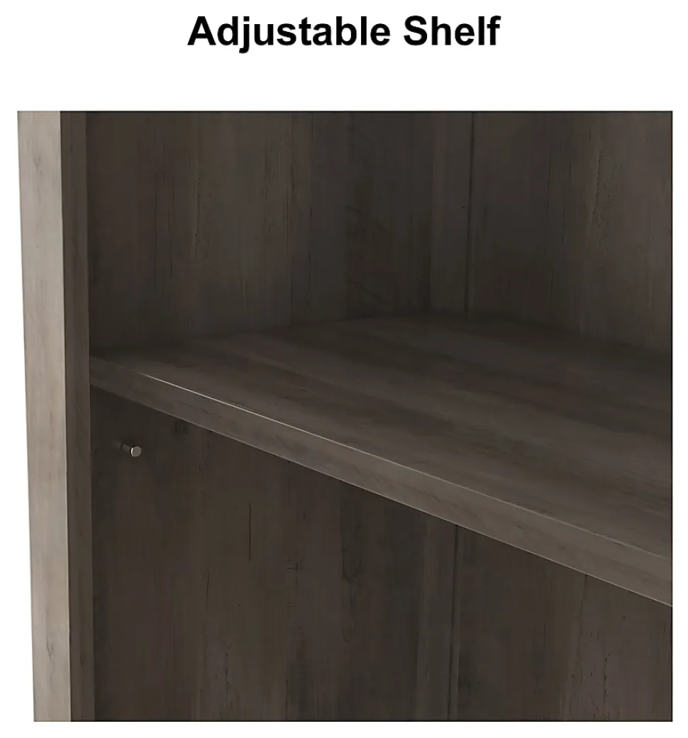 Realspace® Peakwood 71"H 5-Shelf Bookcase, Smoky Brown