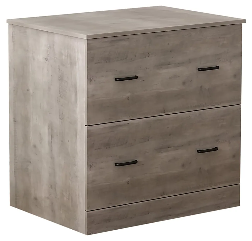 Realspace® Peakwood 30-1/2"W x 21-4/5"D Lateral 2-Drawer File Cabinet, Smoky Brown