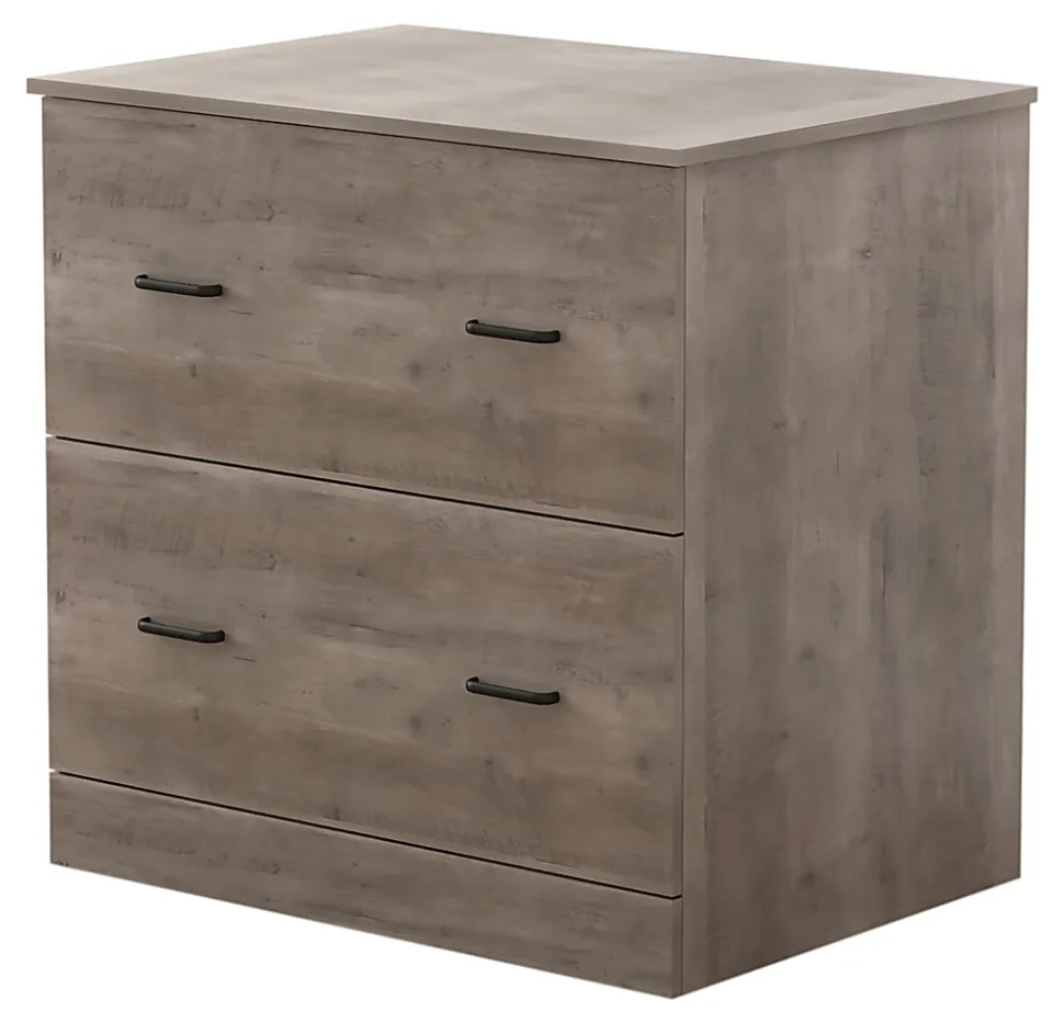 Realspace® Peakwood 30-1/2"W x 21-4/5"D Lateral 2-Drawer File Cabinet, Smoky Brown