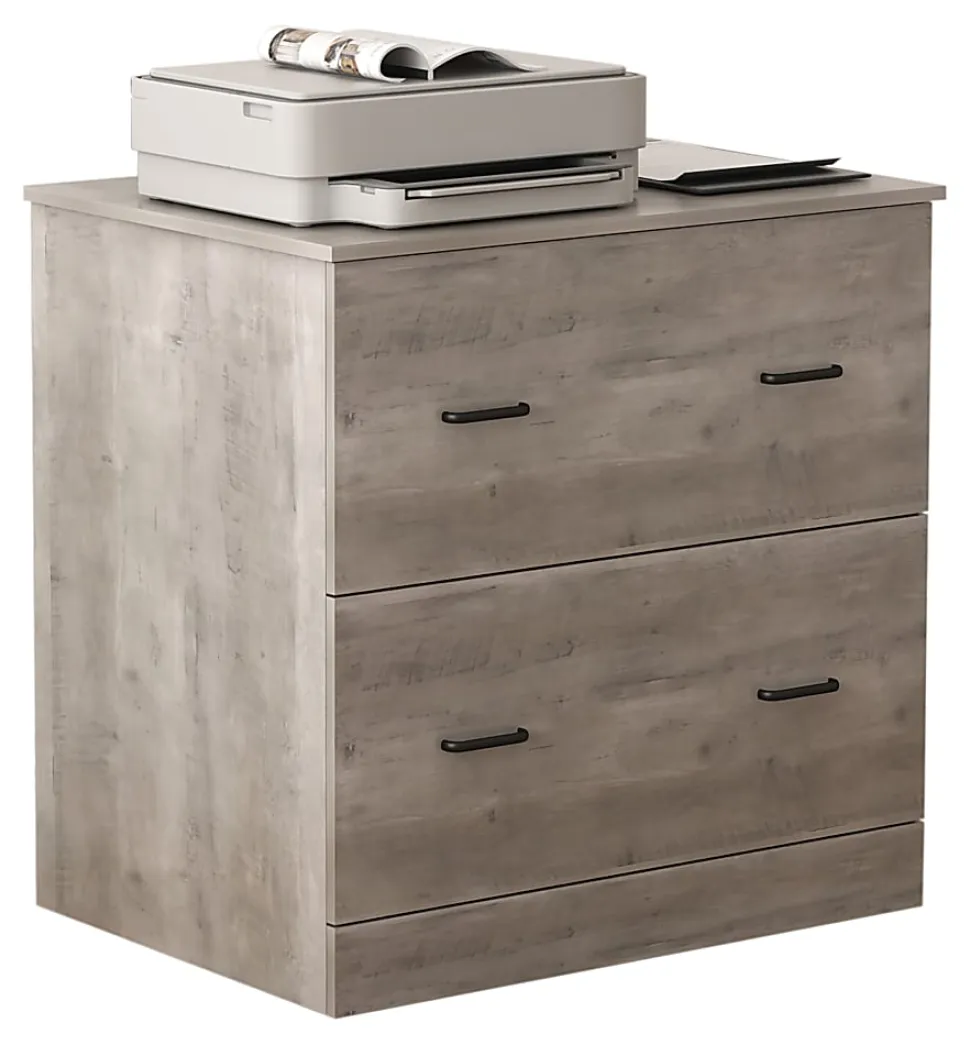 Realspace® Peakwood 30-1/2"W x 21-4/5"D Lateral 2-Drawer File Cabinet, Smoky Brown