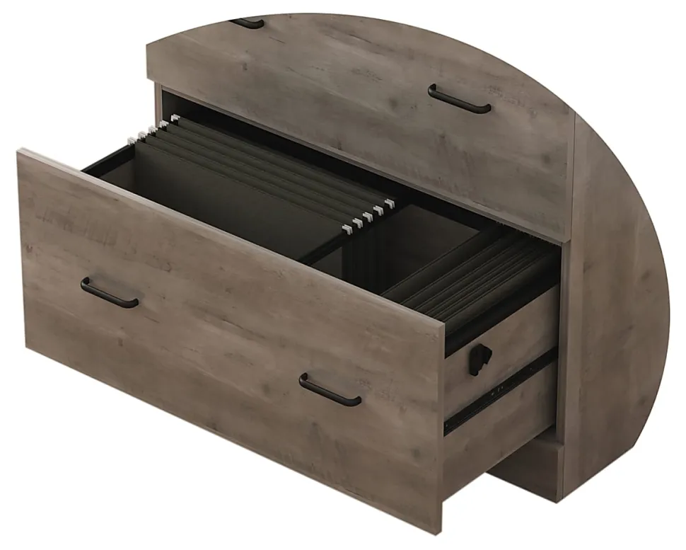 Realspace® Peakwood 30-1/2"W x 21-4/5"D Lateral 2-Drawer File Cabinet, Smoky Brown