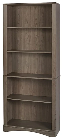 Realspace® Pelingo 72"H 5-Shelf Bookcase, Gray
