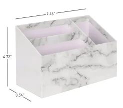 Realspace® 4-Piece Desk Accessory Set, Gray Marble