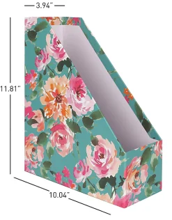 Realspace® 4-Piece Desk Accessory Set, Floral