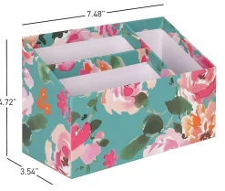 Realspace® 4-Piece Desk Accessory Set, Floral