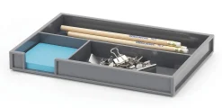 Realspace™ 5-Piece Desk Organizer Set With Antimicrobial Treatment, Gray