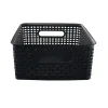 Realspace® Plastic Weave Bin, Medium Size, Black
