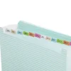 Realspace™ 13-Pocket Poly Expanding File Folder, Letter Size, 13" Expansion, Blue/White