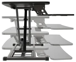 Realspace® P10 Pneumatic Standing Desk Riser Converter With Keyboard Tray, 20