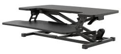 Realspace® P10 Pneumatic Standing Desk Riser Converter With Keyboard Tray, 20