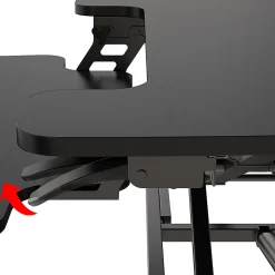 Realspace® P10 Pneumatic Standing Desk Riser Converter With Keyboard Tray, 20