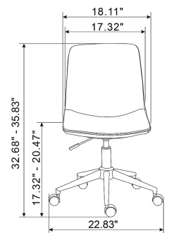Realspace® Praxley Faux Leather Low-Back Task Office Chair, Dark Gray, BIFMA Compliant