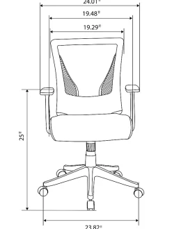 Realspace® Radley Mesh/Fabric Mid-Back Task Office Chair, Rich Blue, BIFMA Compliant