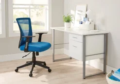 Realspace® Radley Mesh/Fabric Mid-Back Task Office Chair, Rich Blue, BIFMA Compliant