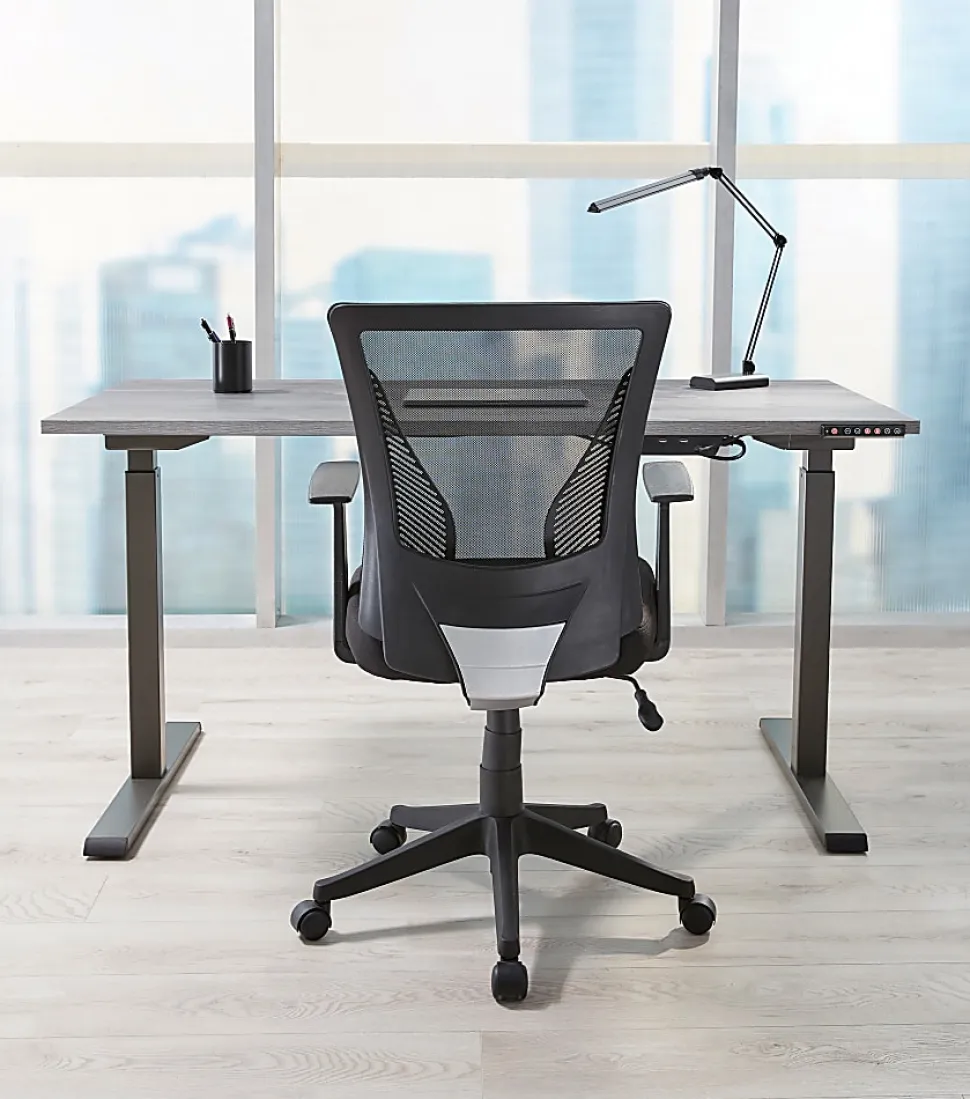 Realspace® Radley Mesh Mid-Back Task Office Chair, Black, BIFMA Compliant