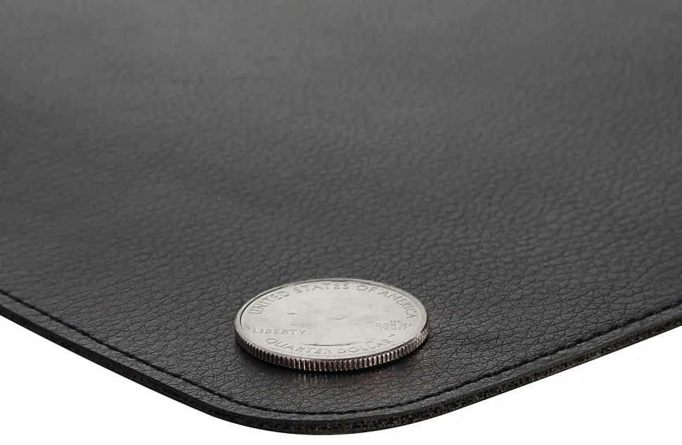 Realspace™ Reversible Desk Pad With Antimicrobial Treatment, 20" x 36", Black/Gray