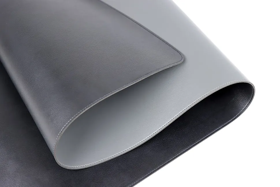 Realspace™ Reversible Desk Pad With Antimicrobial Treatment, 20" x 36", Black/Gray