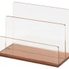 Realspace® Rose Gold Acrylic 2-Compartment Desk Sorter, Letter Size