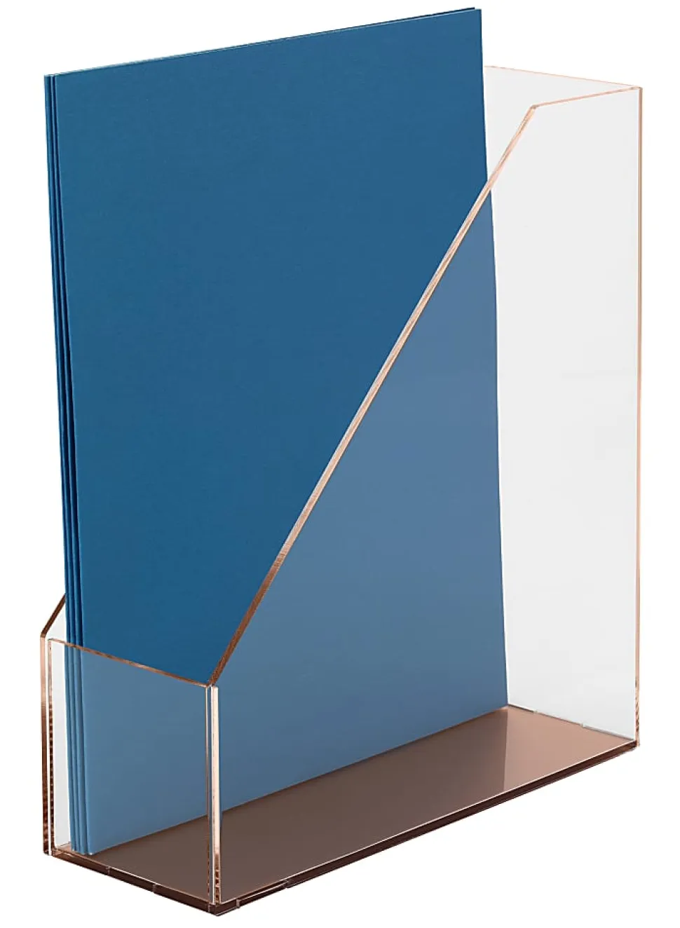 Realspace® Rose Gold Acrylic Magazine File Holder