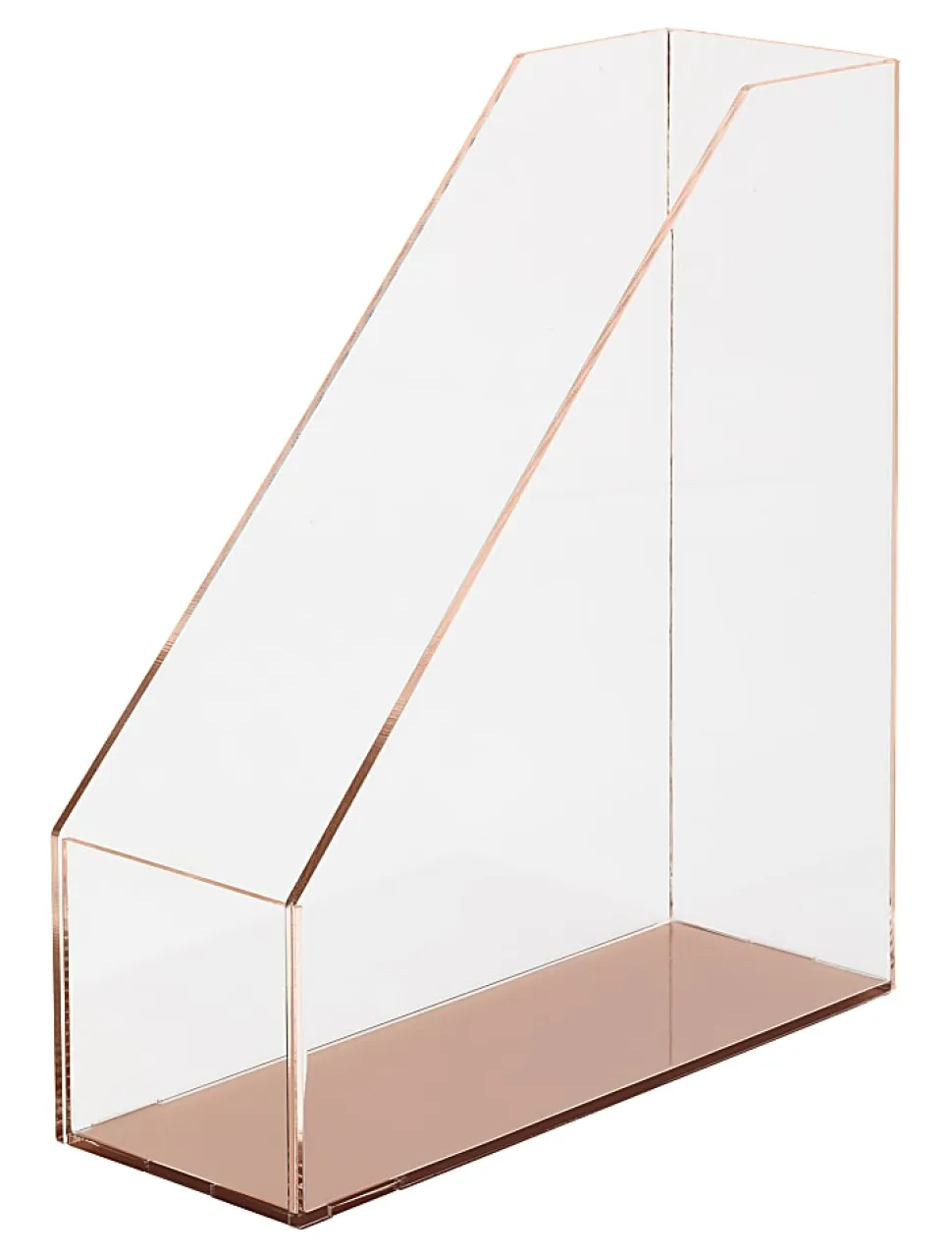 Realspace® Rose Gold Acrylic Magazine File Holder