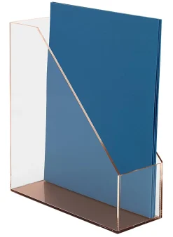 Realspace® Rose Gold Acrylic Magazine File Holder