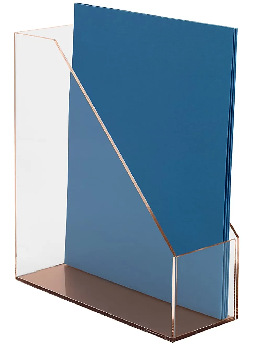 Realspace® Rose Gold Acrylic Magazine File Holder