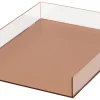 Realspace Rose Gold Acrylic Paper Tray, Letter Size