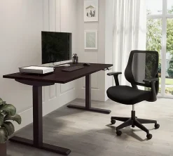 Realspace® Sensi Mesh/Fabric Low-Back Task Office Chair, Black, BIFMA Compliant