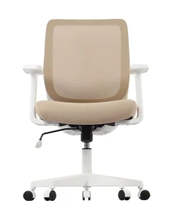 Realspace® Sensi Mesh/Fabric Low-Back Task Chair, Oatmeal/White, BIFMA Compliant