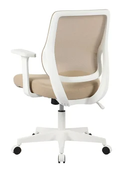 Realspace® Sensi Mesh/Fabric Low-Back Task Chair, Oatmeal/White, BIFMA Compliant