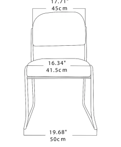 Realspace® Sled-Base Padded Fabric Seat, Fabric Back Stacking Chair 22