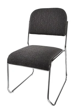 Realspace® Sled-Base Padded Fabric Seat, Fabric Back Stacking Chair 22