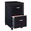 Realspace SOHO® 18"D Vertical 2-Drawer Mobile File Cabinet, Black