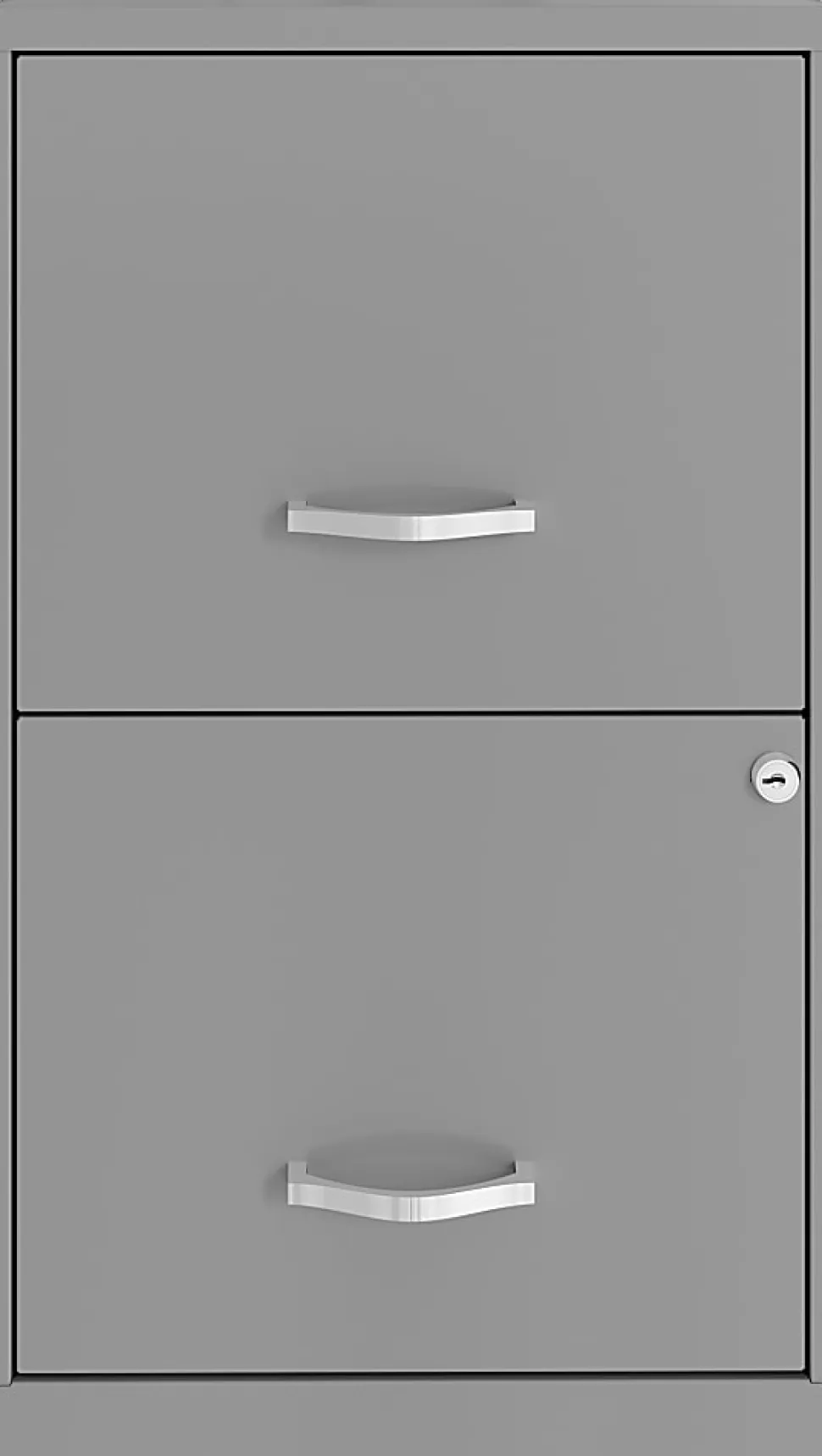 Realspace SOHO® Smart 18"D Vertical 2-Drawer File Cabinet, Silver