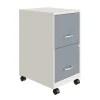 Realspace SOHO® Smart 18"D Vertical 2-Drawer Mobile File Cabinet, White/Platinum