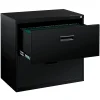 Realspace SOHO® 30"W x 17-5/8"D Lateral 2-Drawer File Cabinet, Black