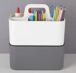 Realspace™ Stackable Storage Caddy, Small Size, White