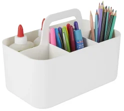 Realspace™ Stackable Storage Caddy, Small Size, White