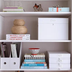 Realspace® Standard-Duty Document Storage Box, 12" x 2-1/4" x 9-1/4", White