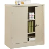 Realspace® Steel Storage Cabinet, 3 Shelves, 42"H x 36"W x 18"D, Putty