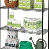 Realspace® Steel Wire Shelving, 4-Shelves, 72"H x 48"W x 18"D, Black