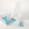 Realspace® Streya Cut-Metal Letter Sorter, 5-1/2"H x 6-7/8"W x 3-3/8"D, White